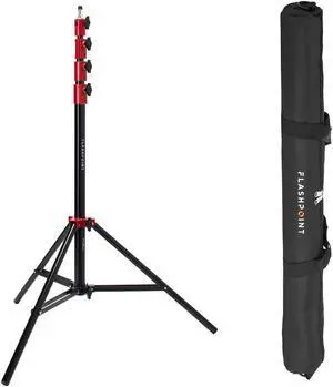Flashpoint Pro Air-Cushioned Heavy-Duty Light Stand (Red, 9.5') #FP-S-9-RD-V2