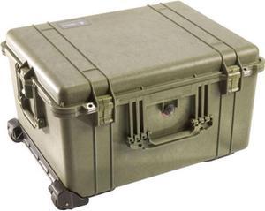 Pelican 1620 Watertight Hard Case without Foam Interior & Wheels - Green