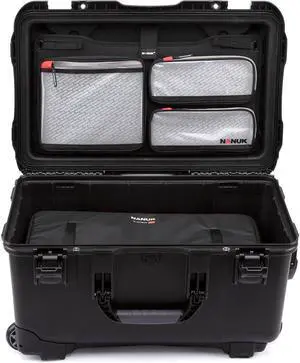 Nanuk Media Series 935 Wheeled Waterproof Hard Case with N-Cubik 17L Insert and Lid Organizer, Black