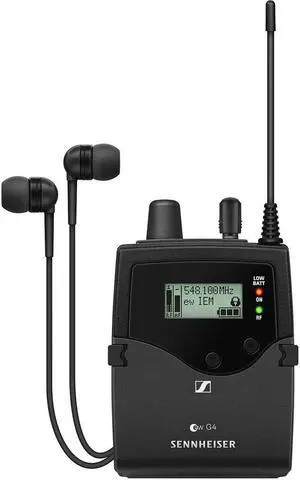 Sennheiser EK IEM G4 Stereo Bodypack Receiver, IE 4 Earphones, A1: 470 - 516 MHz