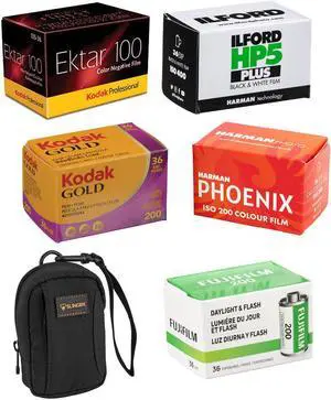 Kodak Ektar 100 Film with HP-5 Plus 400, Kodacolor Gold 200, 200 Color Film, Bag