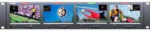 Wohler RM-2443WS-3G2 Quad 4.3" LCD 3G-SDI Monitor with Dual Inputs, Rack Mount