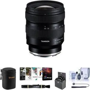 Tamron 20-40mm f/2.8 Di III VXD Lens for Sony E Bundle with Corel PC Software Kit, 67m Filter Kit, Lens Case, Lens Cleaner, Cleaning Kit, Universal Lens Cap Tether