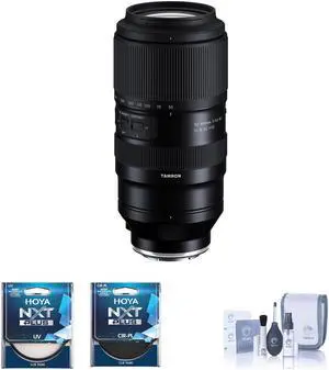 Tamron 50-400mm f/4.5-6.3 Di III VC VXD Lens for Sony E Bundle with Hoya NXT Plus 67mm Multi-Coated Circular Polarizer Lens and UV Filters, Cleaning Kit