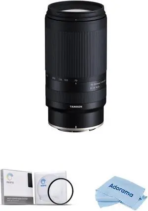 Tamron 70-300mm f/4.5-6.3 Di III RXD Lens for Nikon Z Bundle with 67mm UV Filter, Microfiber Cleaning Cloth