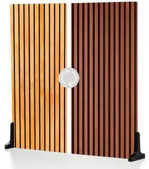 V-FLAT WORLD Duo Board 24x24" Double Sided Surface Board, Wood Slats Light/Wood Slats Dark