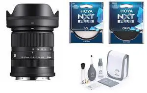 Sigma 18-50mm f/2.8 DC DN Contemporary Lens for Sony E w/55mm UV+CPL Filter Kit