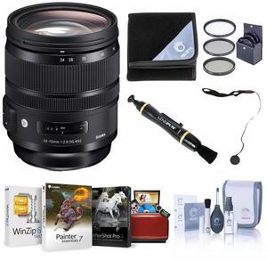Sigma 24-70mm f/2.8 DG OS HSM IF ART Lens for Nikon F w/Mac Software & Acc Kit