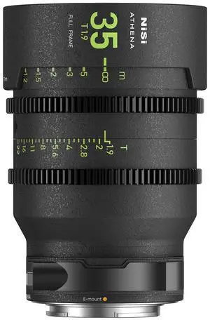 NiSi ATHENA PRIME 35mm T1.9 Cine Lens with Filter Holder, Sony E