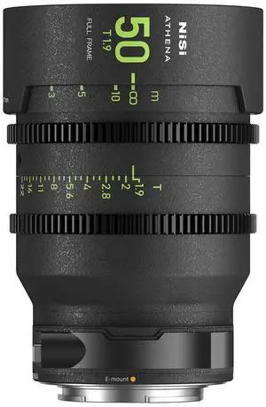 NiSi ATHENA PRIME 50mm T1.9 Cine Lens with Filter Holder, Sony E