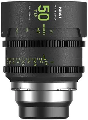 NiSi ATHENA PRIME 50mm T1.9 Cine Lens with Filter Holder, PL Mount