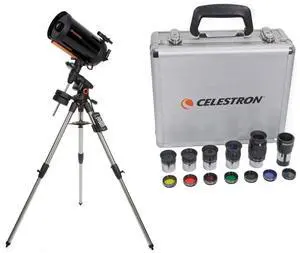 Celestron Advanced VX 9.25" Schmidt-Cassegrain Telescope - with Deluxe Accessory Kit (5 Celestron Plossl Eyepieces, 1.25" Barlow Lens, 1.25" Filter Set, Accessory Carry Case