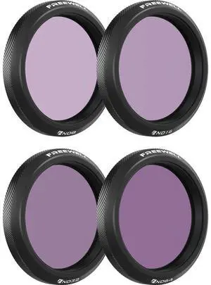 Freewell Standard Day ND Filter Kit for DJI Osmo Action 5 Pro, Action 4, Action 3 Camera, 4-Pack