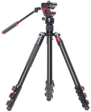 Came-TV TP-801A 4-Section Aluminum Video Tripod with Fluid Head Max