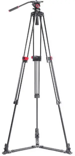 Came-TV TP-605A 3-Section Aluminum Video Tripod with Fluid Bowl Head and Ground Spreader