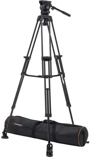 Ikan E-Image EG05C2 3-Section Carbon Fiber Tripod with GH05 Fluid Video Head and Mid-Level Spreader