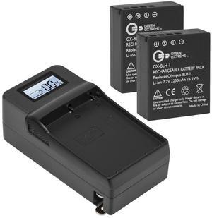 Green Extreme 2x BLH-1 7.2V 2250mAh Batteries, Bundle with Charger Base & Plate