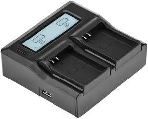 Green Extreme Dual Smart Charger with LCD Screen for Olympus BLN-1 #GX-CH2-BLN1