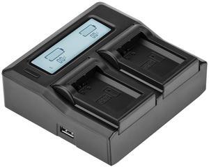Green Extreme Dual Smart Charger with LCD Screen for Sony NP-FW50 #GX-CH2-NPFW50