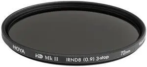 Hoya 72mm HD MKII IRND 8 Neutral Density 0.9 3-Stop Filter #XHDII-72IRND8