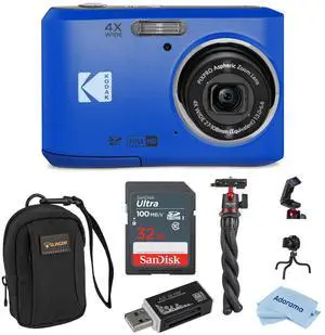 Kodak PIXPRO FZ45 Friendly Zoom 16MP Full HD Digital Camera, Light Blue
