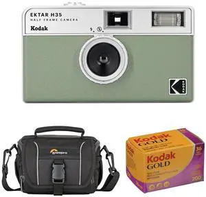 Kodak EKTAR H35 Half Frame Film Camera, Sage with Accessory Kit #RK0101 A