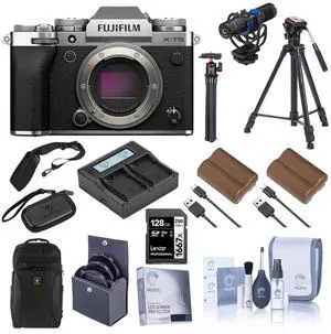Fujifilm X-T5 Camera, Silver with XF 16-50mm f/2.8-4.8 R Lens and Complete Kit