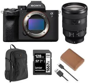 Sony Alpha a7 IV Camera with FE 24-105mm f/4 G OSS Lens, with Included Value