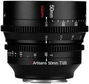 7artisans Photoelectric 50mm T1.05 Vision Cine Lens for Canon RF, Black