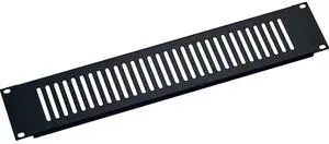 K&M 28451 Steel Ventilation Panel, 1-Space Height, Black #28451.000.55