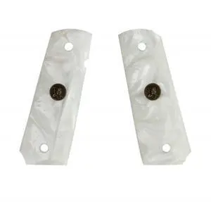 Lyman Pachmayr Custom Series Grip for 1911 Pearl Pistol, Smooth, White #62001