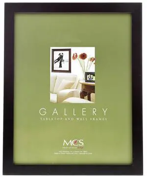 MCS Flat-Top Series Wood Picture Frame for 11x14" Photograph, Black #42351