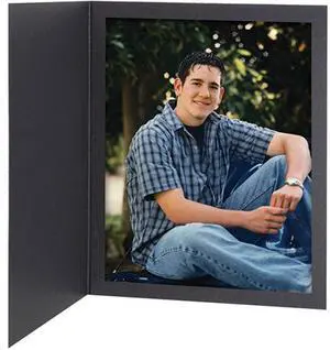 TAP 8x10" Senior Slip Photo Folder, 25 Pack, Ebony #103042R25