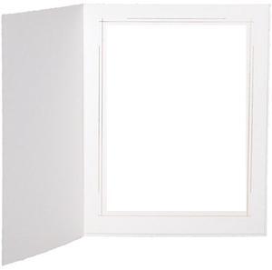 TAP Whitehouse Folder Frame for 8x10" Vertical Photo, White/Gold, 25-Pack