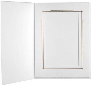 TAP Whitehouse Folder Frame for 6x8" Vertical Photo, White/Gold, 25-Pack