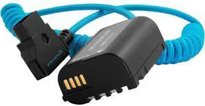 Kondor Blue D-Tap to DMW-BLK22 Coiled Dummy Battery Cable for LUMIX S5/GH5/GH6