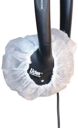 Listen Technologies LA-168 Sanitary Covers for Stereo Headphones, 10-Pack