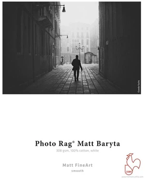 Hahnemuhle Photo Rag Matt Baryta FineArt Inkjet Paper, 308gsm, Roll Hahnemuhle Photo Rag Matt Baryta FineArt Inkjet Paper, 308gsm, Roll