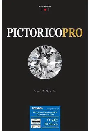 Pictorico TPS100 Semi-Transparent Projector Film, 11x17in, 20 Sheets #PICT35028