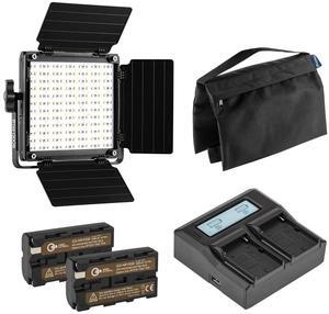 GVM 800D RGB Light Kit with Battery & Charger, Includes Saddle Sandbag