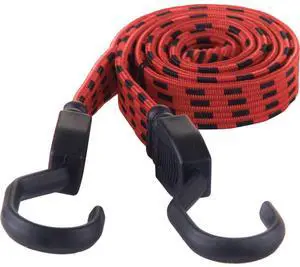 Krane 48" Flat Bungees, Pair - Red/Black #AMG-2FB