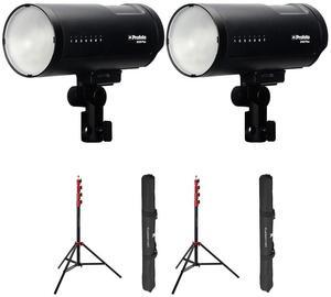 Profoto B10X Plus Off Camera Flash Duo Kit, Bundle with Light Stands, Red/9.5'