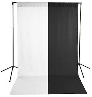 Savage Economy Background Support Stand with 5x9' White/Black Backdrop, 20lbs Load Capacity Savage Economy Background Support Stand with 5x9' White/Black Backdrop, 20lbs Load Capacity