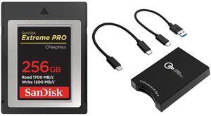 SanDisk Extreme PRO 256GB CFexpress Type-B Card with Memory Card Reader