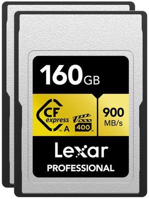 Lexar Gold Series Professional 160GB CFexpress Type-A Memory Card, 2-Pack