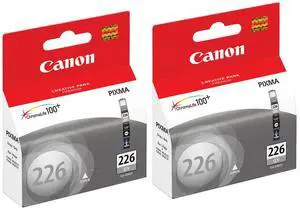 Canon CLI-226 Gray Ink Tank for Inkjet Printers for MG6120, MG6220, MG8120, MG8220 PIXMA Series Printers, 2-Pack