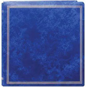 Pioneer Photo Album X-Pando Post Bound, Magnetic Page Photo Album with Gold Trim, Holds 20 11x11" Photos, 1 Per Page, Royal Blue