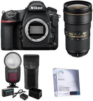 Nikon D850 DSLR Camera,w/24-70mm f/2.8E ED AF-S NIKKOR VR Lens & On-Camera Flash