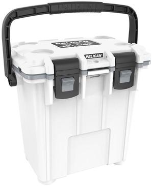 Pelican 20QT Elite Cooler, Hand Carry, White/Gray #20Q-1-WHTGRY