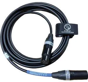 Cable Techniques 25' Neutrik XLR 5-pin Canare L4E6S Stereo Mic Cable, Gold/Black